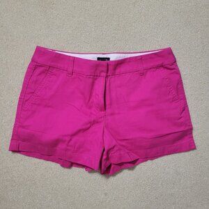 J. Crew Women's Bright Pink Fuchsia Chino Shorts, Size 6
